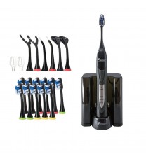 Pursonic Black Rechargeable Electric Toothbrush with Bonus Value Pack