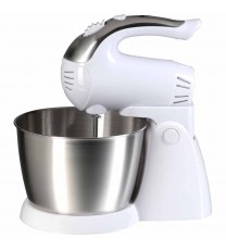 Brentwood 5-Speed Stand Mixer Stainless Steel Bowl 200W in White