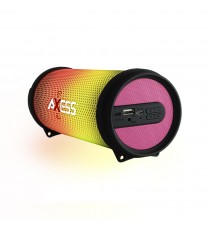 Axess HIFI Bluetooth Media Speaker with Colorful RGB Lights in Pink