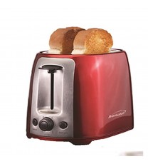 Brentwood 2 Slice Cool Touch Toaster in Red and Stainless Steel