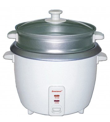 Brentwood 4 Cup Rice Cooker / Non-Stick with Steamer in White