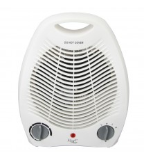 Vie Air 1500W Portable 2 Settings White Office Fan Heater with Adjustable Thermostat