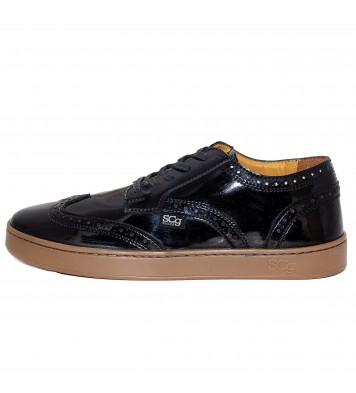 WingTip - Black Patent (Synthetic) Leather