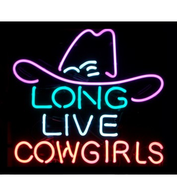 Long Live Cowgirls Neon Bar Sign