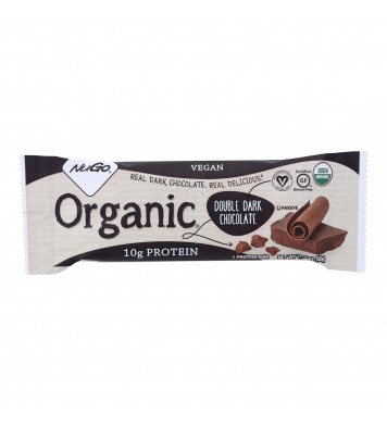 NuGo Nutrition Bar - Organic Double Dark Chocolate - 1.76 oz - Case of 12