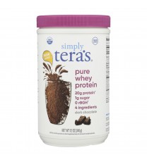 Tera's Whey Protein - rBGH Free - Fair Trade Dark Chocolate - 12 oz