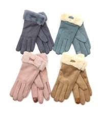 COLOR: CAMEL BROWN - Chic Vibe Suede Smart Touch Gloves