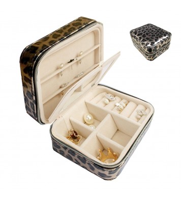 Color: LEOPARD - Cool Jewels A Palm Sized Compact Jewelry Box