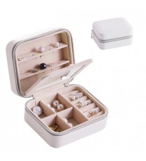 Color: CREAM - Cool Jewels A Palm Sized Compact Jewelry Box