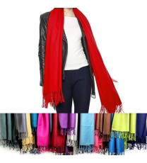 Color: A - LOVE THAT RED - Privilege Pashmina Shawls With Fringe Benefits