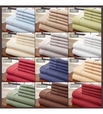 Size: Queen,Color: Gold - 6-Piece Luxury Soft Bamboo Bed Sheet Set in 12 Colors