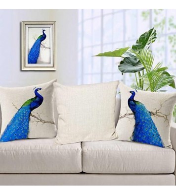 PEACOCK EXOTICA Cushion Covers In Pairs