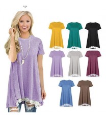 Size: Medium,Color: Grape Red - Sea Waves Tunic In 8 Colors