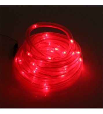 Lingstrar 10M 50 LEDs Solar Rope Tube Led String Strip Fairy Light Outdoor Garden Xmas Party Decor Red