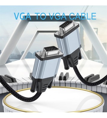 Vga Cable Hdmi-compatible To Vga Male To Male Connection Line For Computer Notebook Monitor Tv Video Line grey