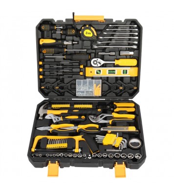 US 198pc Tool Set General Household Repair Hand Tool Kit with Toolbox Storage Case