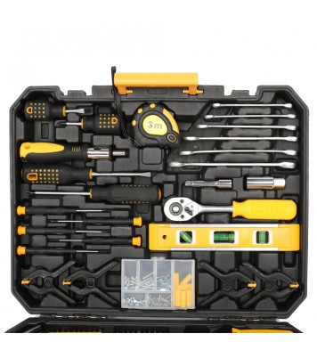 US 198pc Tool Set General Household Repair Hand Tool Kit with Toolbox Storage Case