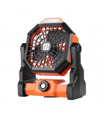 Portable Air Cooling Fan 270 Degree Adjustable Rechargeable Electric Fan Household Electrical Appliances Black Orange