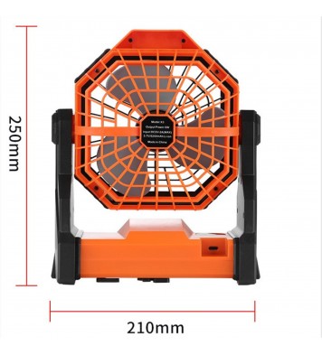 Portable Air Cooling Fan 270 Degree Adjustable Rechargeable Electric Fan Household Electrical Appliances Black Orange