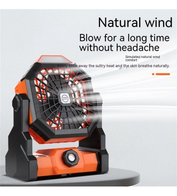 Portable Air Cooling Fan 270 Degree Adjustable Rechargeable Electric Fan Household Electrical Appliances Black Green