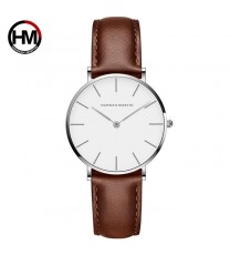 Color: CB01-FK - Women Fashion Watch Causal Leather Strap Japan Quartz Movement Top Luxury Brand Unisex Wristwatches Waterproof relogio feminino