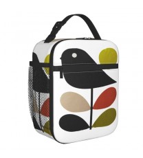 Color: 12, Size: 26x21x11cm - Orla Kiely Stem And Bird Insulated Lunch Bags Camping Travel Scandinavian Style Portable Cooler Thermal Bento Box Women Children