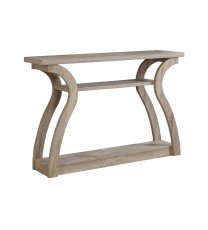 47" Taupe Floor Shelf Console Table With Storage