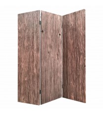 53 X 2 X 71 X 72 Brown Wood Woodland - 3 Panel Screen