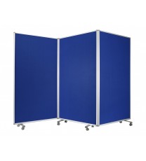 106 X 1 X 71 Blue Metal And Fabric - Screen