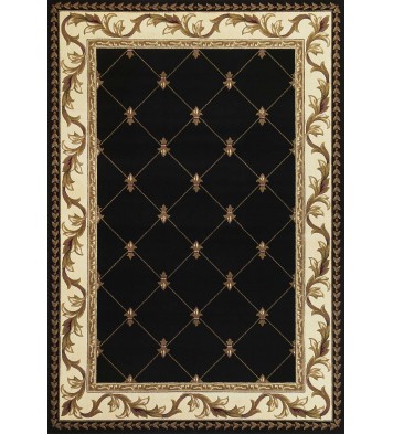 7' X 10'  Polypropylene Black Area Rug