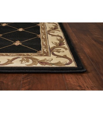 7' X 10'  Polypropylene Black Area Rug