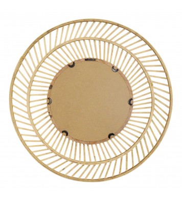 31.5 Boho Casual Woven Wicker Wall Mirror