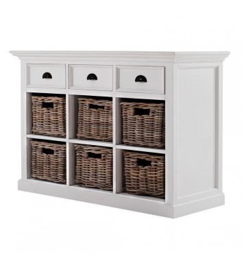 Modern Farmhouse Buffet Server With Basket Set