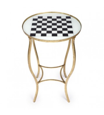 Antique Gold Black And White Game Table