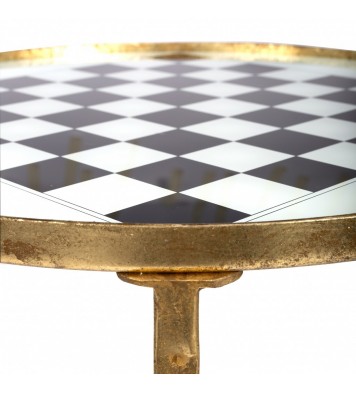 Antique Gold Black And White Game Table