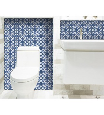 6" X 6" Wedgwood Blue And White  Peel And Stick Removable Tiles