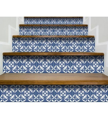 6" X 6" Wedgwood Blue And White  Peel And Stick Removable Tiles