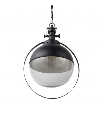 Black Metal Sphere Pendant Hanging Light