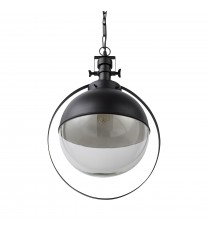 Black Metal Sphere Pendant Hanging Light