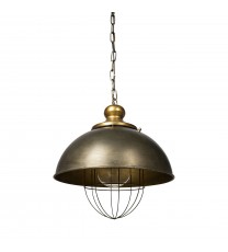 Rustic Gold Ton Metal Dome Hanging Light