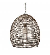 Metallic Woven Hanging Pendant Light