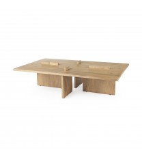 34" Natural Rectangular Coffee Table