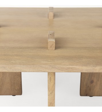 34" Natural Rectangular Coffee Table