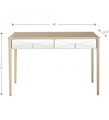 Champagne Finish Console Table