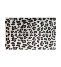 2' x 4' Black and Gray Cheetah Washable Floor Mat