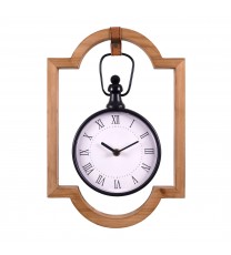 Wooden Frame Hanging Wall Clock