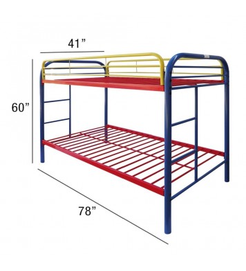 Colorful Twin Over Twin Bunk Bed