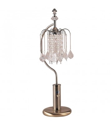 27" Antiqued Gold Metal Chandelier Table Lamp