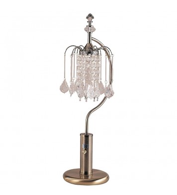 27" Antiqued Gold Metal Chandelier Table Lamp