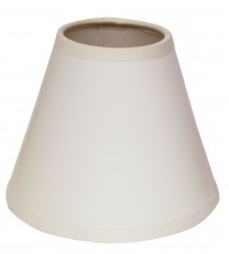 4" Gloss White with White  Set of 6 Chandelier Parchment Lampshades